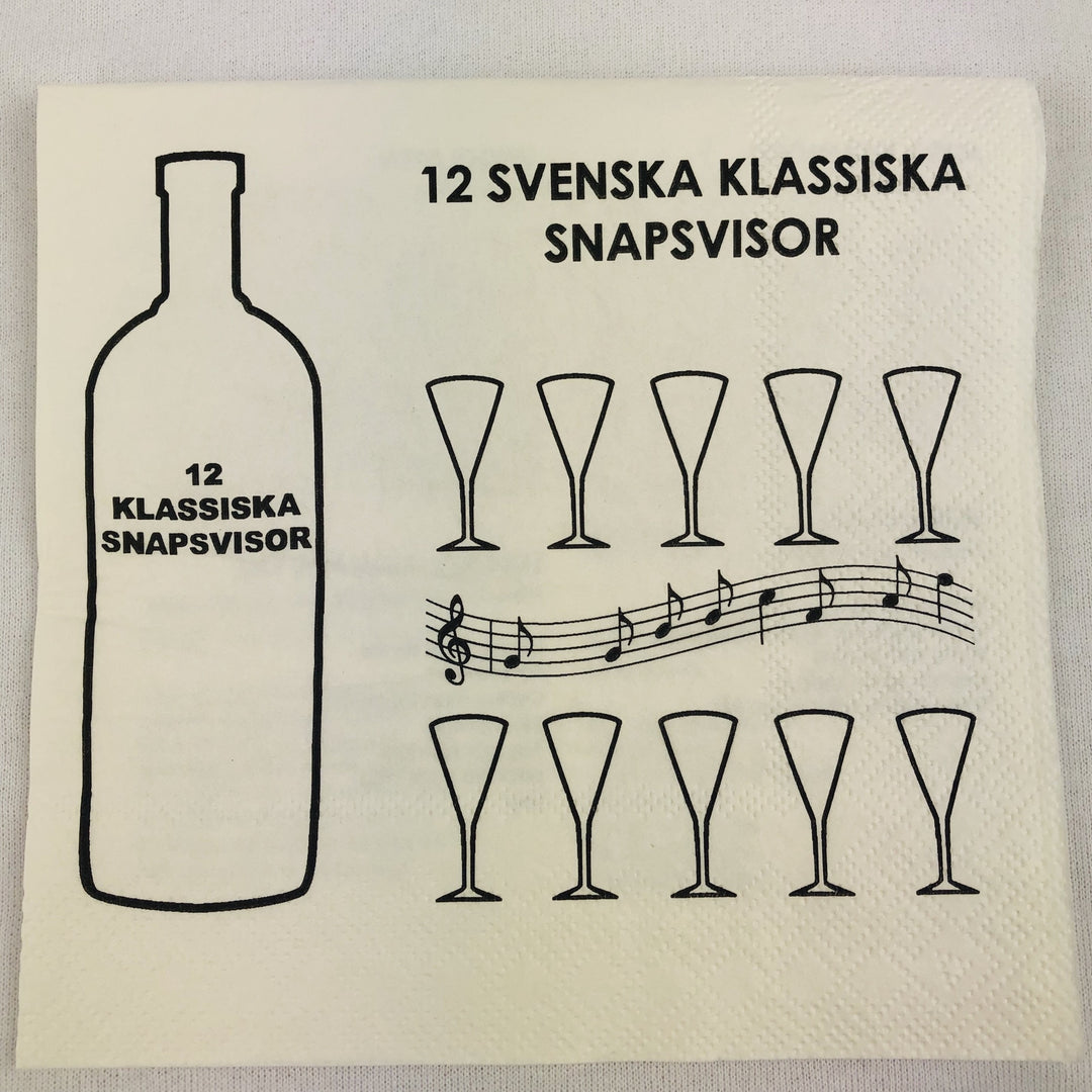 Swedish Drinking songs paper napkins