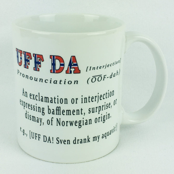 Uff Da definition coffee mug