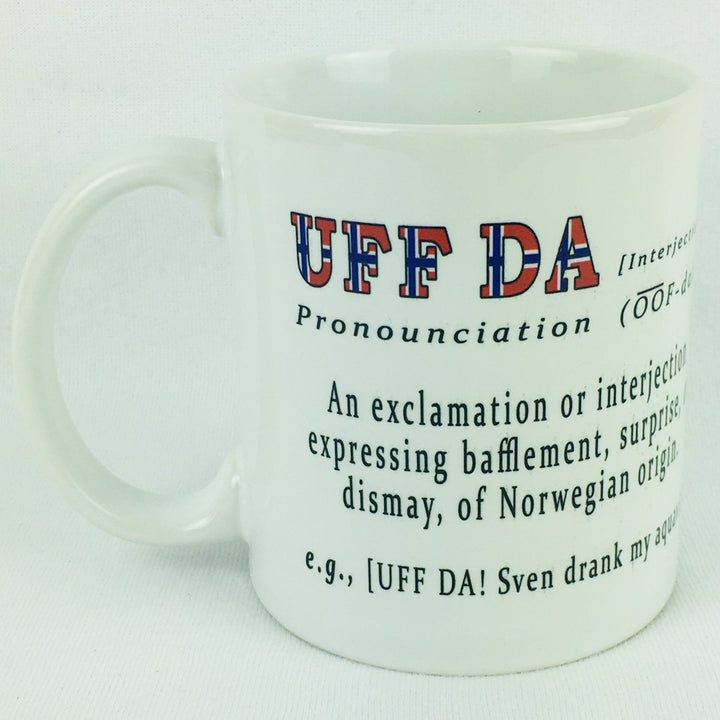 Uff Da definition coffee mug