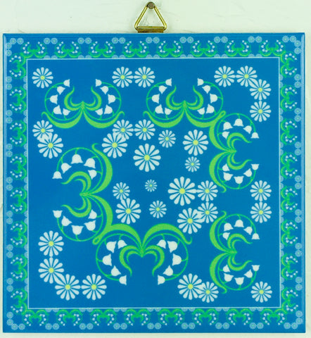 6" Ceramic Tile, Lily of the Valley & Daisies