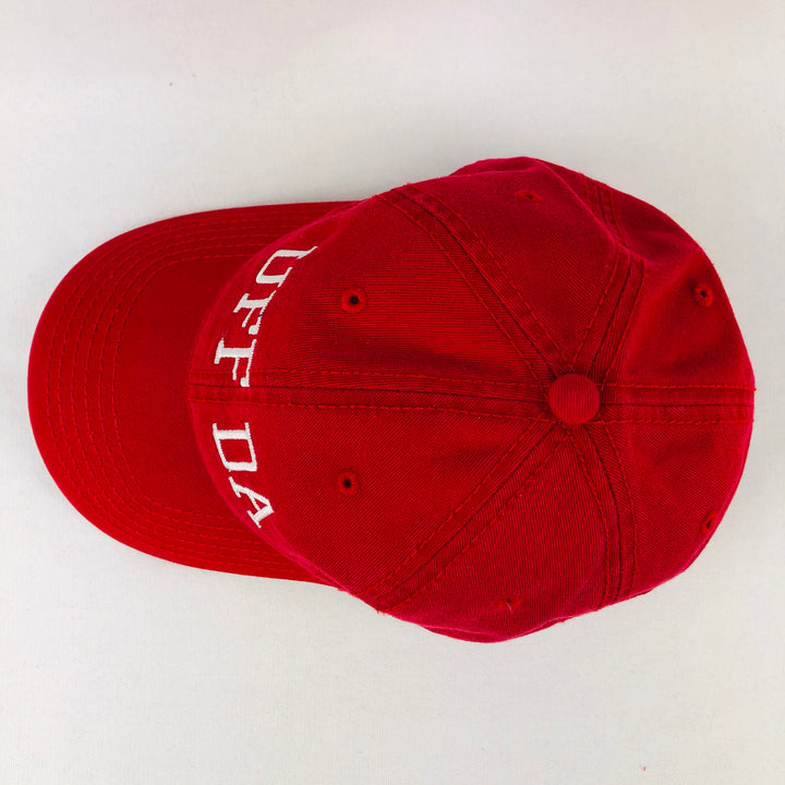 Uff Da red baseball cap