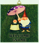 6" Ceramic tile, Welcome Gnome