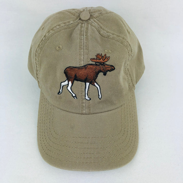 Moose khaki baseball cap