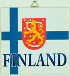 6" Ceramic Tile, Finland Flag & Crest