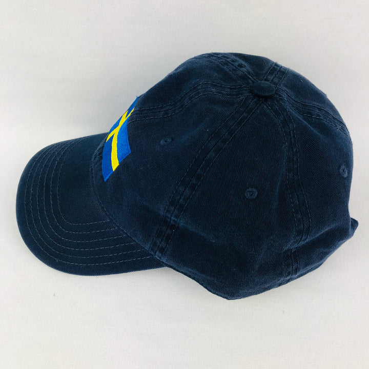 Sweden flag embroidered navy baseball cap