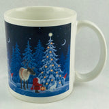 Eva Melhuish Tomte, Tree & Reindeer coffee mug