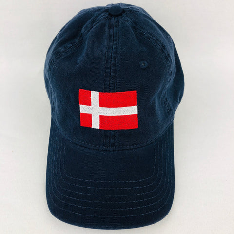 Denmark flag navy baseball cap