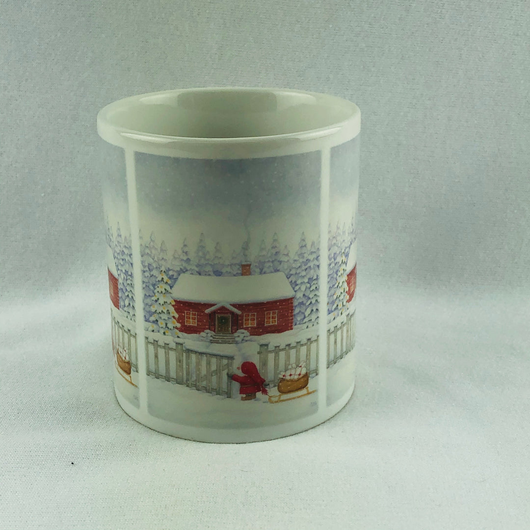 Eva Melhuish Snowy gate coffee mug