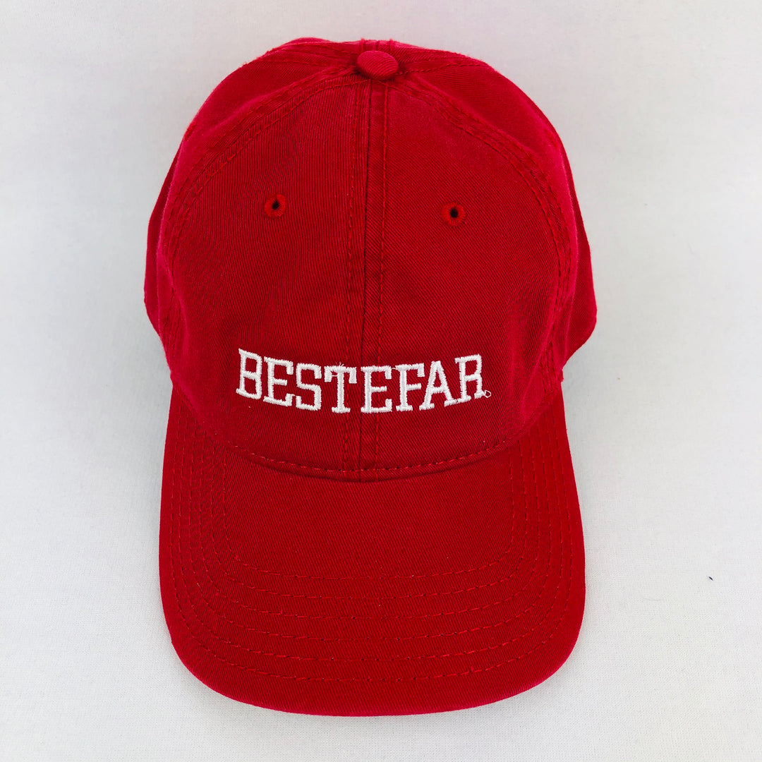 Bestefar red baseball cap